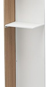 Yamazaki Supplies Home Organizer-Slim Bathroom Storage Shelves | Steel + Wood | Toilet Paper Stocker, One Size, Ash