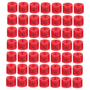 ultechnovo 100pcs size grain wire labels red tags hangers black sizes markers assortment kit garment rack dividers clothes hanger size markers hangers tags marker color-coding sizes tags red