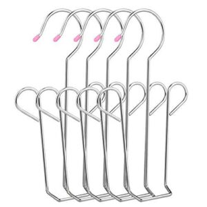 yisscen 5 pack shoes hanger drying rack for dehumidifying hanging leather shoes, stainless steel drying shoes organizer hook, space saving shoes hangers for closet wall, multifunctional shoe hook