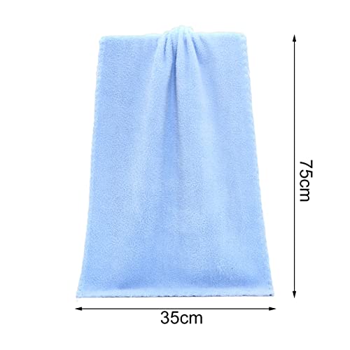 Smalibal 35x75cm Face Towel, Superfine Fiber Shower Towels, Bath Towels Hand Towels, Wash Cloth Towel, Face Washcloths for Bath, Hand, Face, Gym and Spa, Home, Office Blue