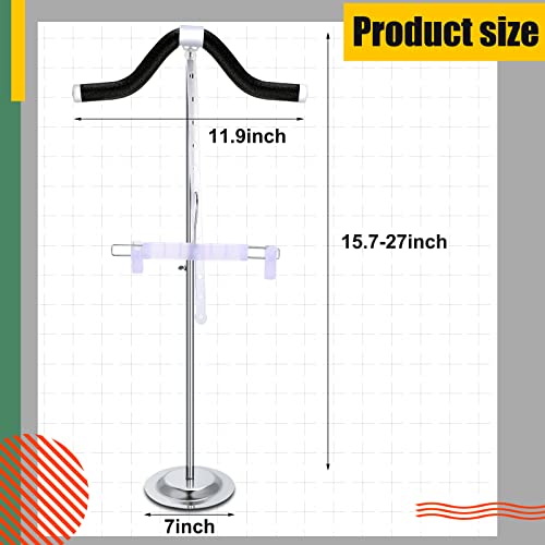 Amyhill Adjustable Shirt Display Height Adjustment, 15.7-27 Inches Height, Adjustable Mannequin Alternative with Display Hanger Strips and skirt Hangers with Adjustable Clips, Jacket Hanger Stand