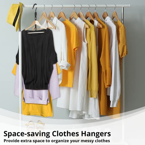 BATTIPAW 12 Pack Closet Organizers and Storage Hanger Organizer with 5 Holes, Closet Organizer Hangers Space Saving for Heavy Clothes, College Dorm Room Essentials