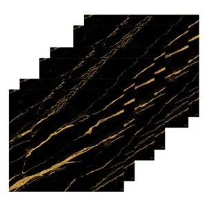 alaza wash cloth set black marble gold print(29c1) - pack of 6, cotton face cloths, highly absorbent and soft feel fingertip towels(238rh9a)