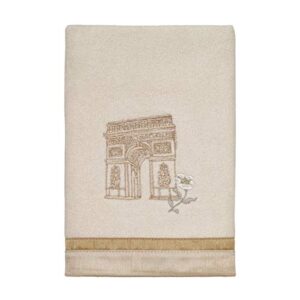 avanti linens - hand towel, soft & absorbent cotton towel (paris botanique collection, ivory)