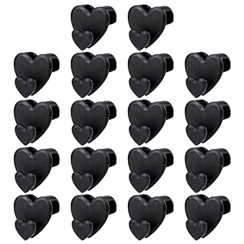 18 Pcs Clothes Hanger Connector Hooks,Heart-Shaped Heavy Duty Cascading Hanger Hooks,Cascading Hanger Save Space,for College Dorm Room Organizer Closet(Black)