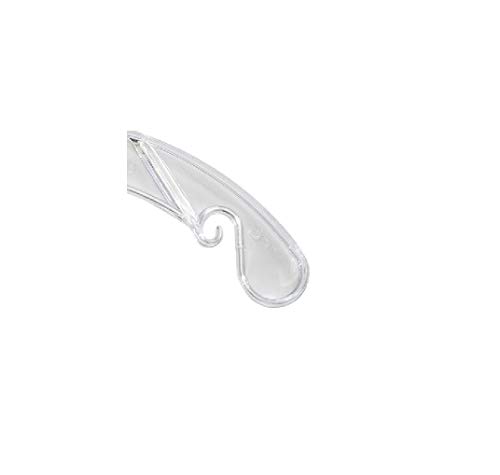 NAHANCO 405 Plastic Shirt/Dress Hanger for Bridal/Formalwear Apparel, Jumbo Weight, 17" - Clear (Pack of 100)