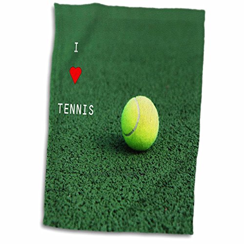 3D Rose I Love Tennis TWL_50212_1 Towel, 15" x 22"