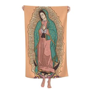 our lady of guadalupe virgin mary adult beach towels divine miracle virgin mary bath towel decoration bathroom/kitchen 52x32 inches
