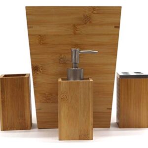 Redmon since 1883 Bamboo 4 PC Bathroom Accessory Set