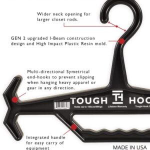 Original Tough Hook Hanger Pack Set of 2 | 1 Black and 1 Midnight |USA Made | Multi Pack