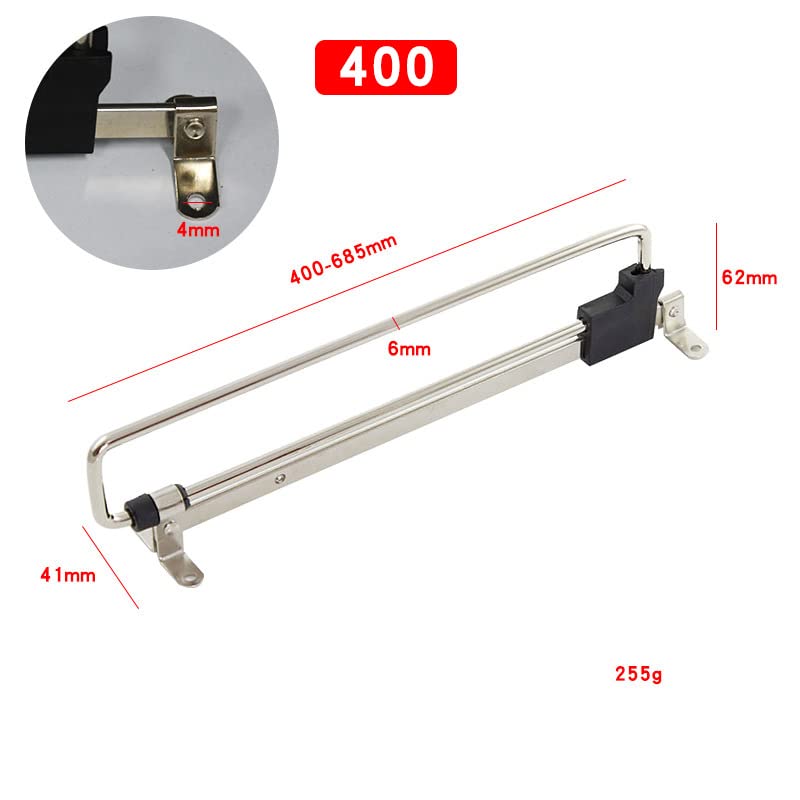 Heavy Duty Retractable Closet Pull Out Rod Wardrobe Clothes Hanger Rail Towel, Retractable Wardrobe Closet Hanger Towel Rail/Extending Rail, Closet Rod (12 Inch)