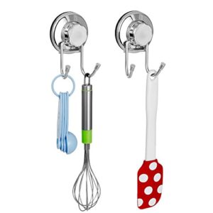 SANNO Double Suction Hooks Suction Cups Vacuum Hook Suction Cup Shower Caddy Bath Wall Shelf