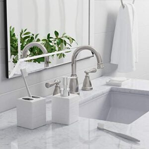 Amazon Basics 3-Piece Ceramic Bathroom Accessories Set - White