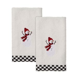 avanti linens fingertip towel, 100% cotton velour, holiday decor, set of two (rustic pals collection),