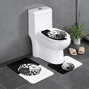 dungeons and dragons yin yang bathroom rugs carpet toilet u-shaped mat set non-slip cover floor bath decorate