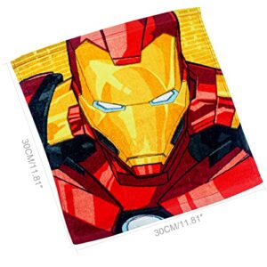 30 X 30cm Unisex One Size Iron Man Cotton Towel Avengers Cartoon Face Cloth Towel