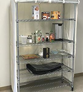 Formosa Covers Storage Shelving Unit Cover, fits Racks 36" Wx18 Dx72 H one Side See Through PVC, Off-White Color, Cover Only