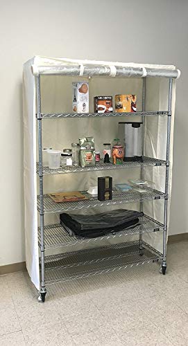 Formosa Covers Storage Shelving Unit Cover, fits Racks 36" Wx18 Dx72 H one Side See Through PVC, Off-White Color, Cover Only