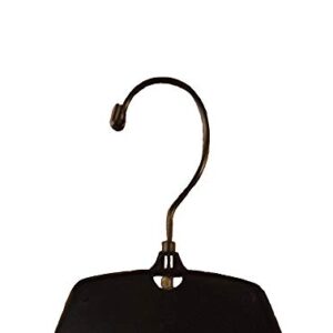 NAHANCO 25500BHMG Plastic Shirt/Dress Hanger with Black Swivel Hook and Molded Non-Slip Shoulders, Heavy Weight, 17", Black (Pack of 100)