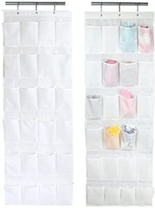 24 pockets shoe organizer over the door wall mounted hanging storage bags tidy closet home bedroom space saver caddy organiser rack shelf holders household wardrobe accessory