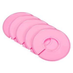 patikil clothes dividers 20 pack blank clothing rack size sorting reusable wardrobe round hanger separator, pink