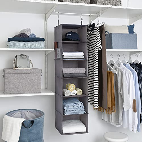 GRANNY SAYS Bundle of 2-Pack Shelf Organizer for Closet & 1-Pack Closet Hanging Storage Shelves