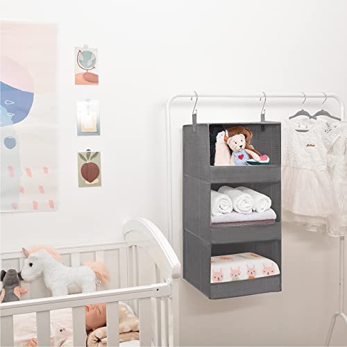 GRANNY SAYS Bundle of 2-Pack Shelf Organizer for Closet & 1-Pack Closet Hanging Storage Shelves