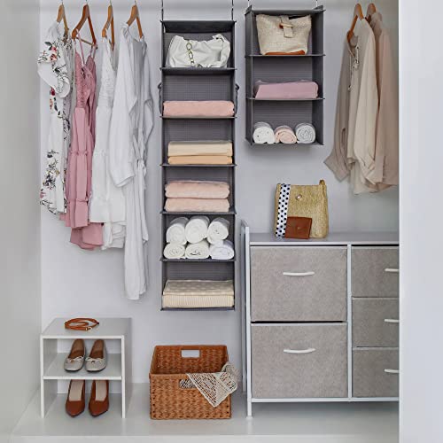 GRANNY SAYS Bundle of 2-Pack Shelf Organizer for Closet & 1-Pack Closet Hanging Storage Shelves