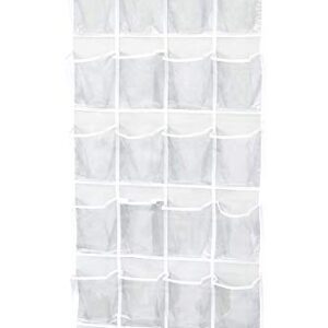 N / A Over The Door Hanging Shoes Organizer Rack 24 Pocket Pantry Organizer - Clear