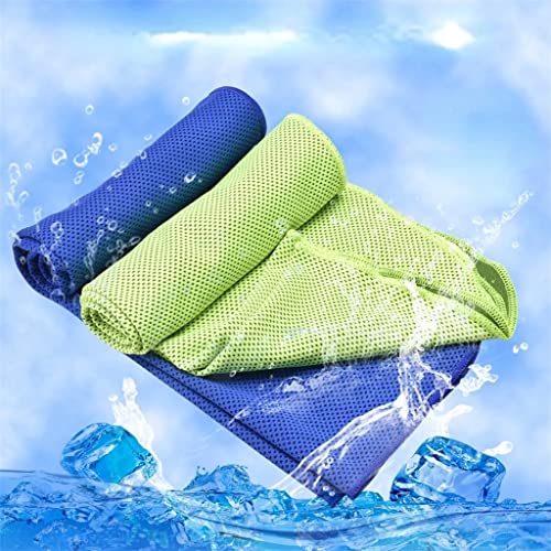 YTYZC 2pcs Towels Cold Washcloth Running Football Basketball Cooling Ice Beach Men and Women Gym Club Yoga Sports (Color : Light Gray, Size : 30x100cm)