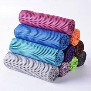 YTYZC 2pcs Towels Cold Washcloth Running Football Basketball Cooling Ice Beach Men and Women Gym Club Yoga Sports (Color : Light Gray, Size : 30x100cm)