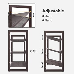 HOOBRO Metal Shoe Rack, 3 Tier Shoe Rack for Closet, Holds 9-12 Pairs of Shoes, 29.5" W x 11.6" D x 24" H, Stackable, for Entryway, Hallway, Living Room Bronze AB62XJ01