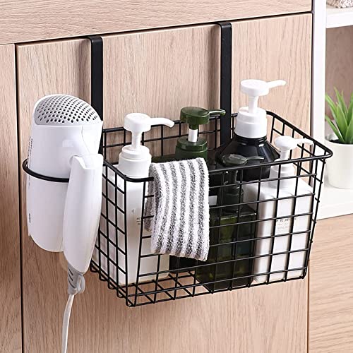 Cabinet Door Hair Dryer & Styling Tools Organizer Storage, for Hair Dryer, Flat Iron, Curling Wand, Hair Straightener Brushes Hot Hair Tool Holder,Black