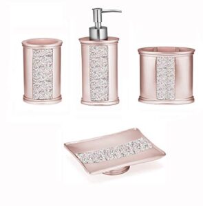 popular bath sinatra bath set, 4pc, blush