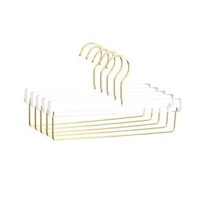 homecube usa elegant acrylic clear hangers with gold hook, heavy duty clothes hanger for adult (5, pant hanger)