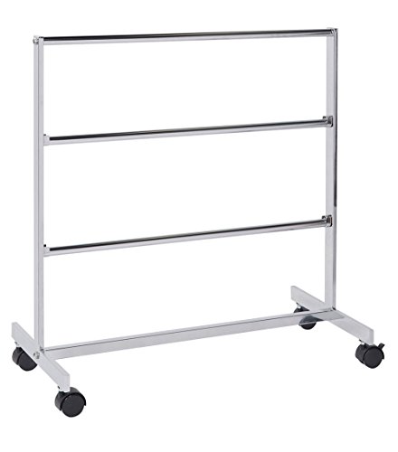 SSWBasics Chrome Storage Clothing Rack with Hanger Bars - 3 Bars for Rack Included