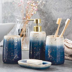 modern ceramics bathroom accessories set, home gift decoration set,4 piece bath accessories set with soap dispenser, toothbrush tumbler,soap dish,tooth mugs