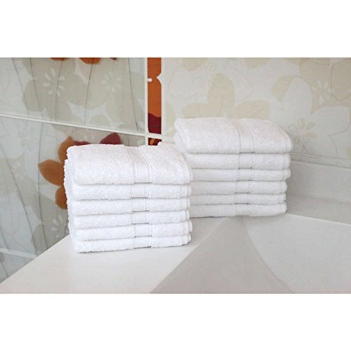 Linum Home Textiles Luxury Hotel Collection 100% Turkish Cotton Terry Washcloths (Set of 12)