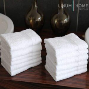 Linum Home Textiles Luxury Hotel Collection 100% Turkish Cotton Terry Washcloths (Set of 12)