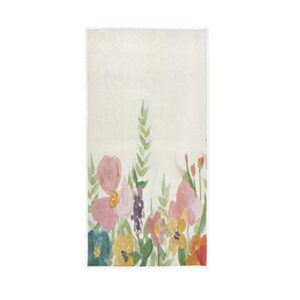 watercolor flower florals hand towels bathroom towel soft highly absorbent bath guest towel multifunctional towels for gym spa sports yoga kitchen home decor 16x30 inch