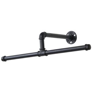 wuxiuqi industrial pipe floating clothing rack wall mounted hanging rod clothes display stand rustic metal garment bracket frame