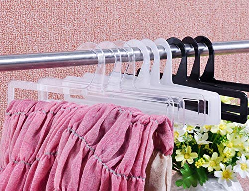 WellieSTR (Pack of 50 Plastic Hangers,Towel/Scarf/Legging Hangers, 16.5cm/6.5" - Black