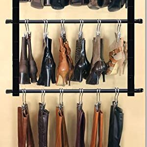 Deluxe 12-Pair Hanging Boot Storage - Double Decker Caddy Includes 12 Boot Hangers (Boot Organizer, Boot Hanger, Boot Storage System) (Original System with 12 Boot Hangers)