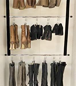 Deluxe 12-Pair Hanging Boot Storage - Double Decker Caddy Includes 12 Boot Hangers (Boot Organizer, Boot Hanger, Boot Storage System) (Original System with 12 Boot Hangers)