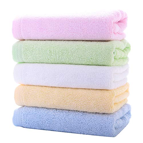 YiYaYo Absorbent Washcloths Bamboo Towel Set 10 Pack for Bathroom-Hotel-Spa-Kitchen Multi-Purpose Fingertip Towels & Face Cloths 12'' x 12''