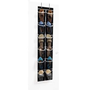 zober over the door shoe organizer - 12 mesh pockets, space saving hanging shoe holder for maximizing shoe storage, accessories, toiletries, etc. no assembly required, organizer for shoes 57½” x 12”