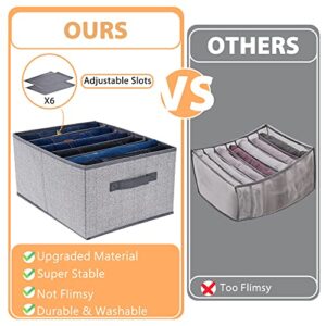 STOCKISI Adjustable wardrobe Clothes Organizer - Unique design with adjustable dividers fits pants, jeans, baby clothes. Keep your closet tidy with this practical solution. Say hello to organization!