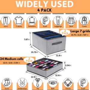 STOCKISI Adjustable wardrobe Clothes Organizer - Unique design with adjustable dividers fits pants, jeans, baby clothes. Keep your closet tidy with this practical solution. Say hello to organization!