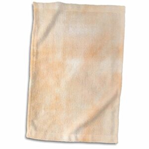 3D Rose Peach and White Watercolor Effect Hand Towel, 15" x 22"