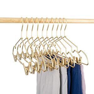 koobay 16.5” adult gold metal clips clothes clothes hangers,30 pack, coat suit standard hangers display storage organization